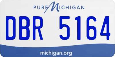 MI license plate DBR5164