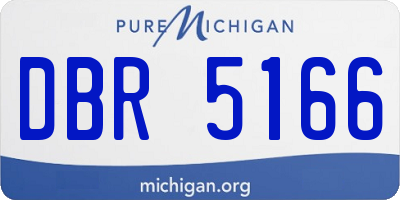 MI license plate DBR5166