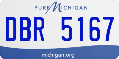 MI license plate DBR5167