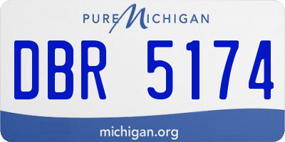 MI license plate DBR5174