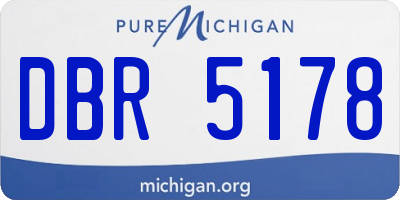 MI license plate DBR5178