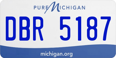 MI license plate DBR5187