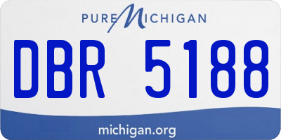 MI license plate DBR5188