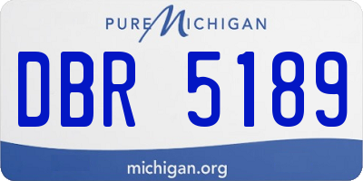MI license plate DBR5189