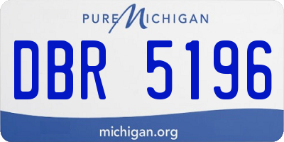 MI license plate DBR5196