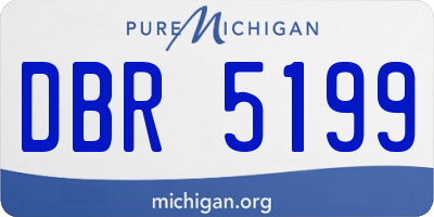 MI license plate DBR5199