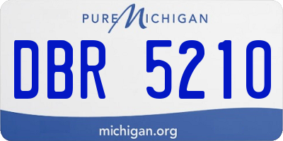 MI license plate DBR5210