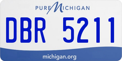 MI license plate DBR5211