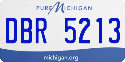 MI license plate DBR5213