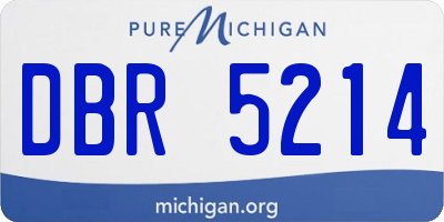 MI license plate DBR5214