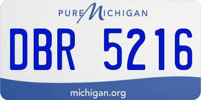 MI license plate DBR5216