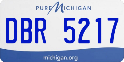 MI license plate DBR5217