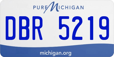 MI license plate DBR5219