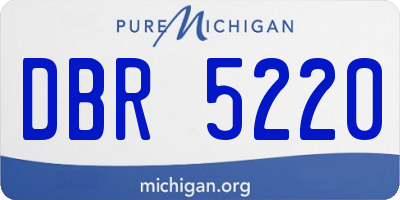 MI license plate DBR5220
