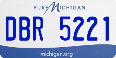 MI license plate DBR5221