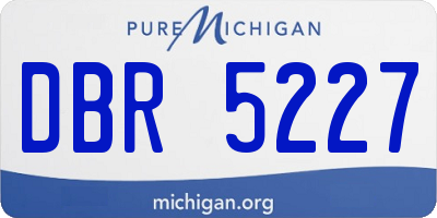 MI license plate DBR5227