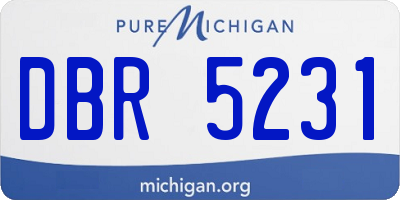 MI license plate DBR5231
