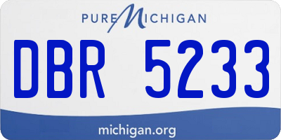 MI license plate DBR5233