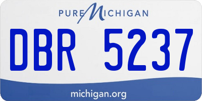 MI license plate DBR5237