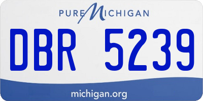 MI license plate DBR5239