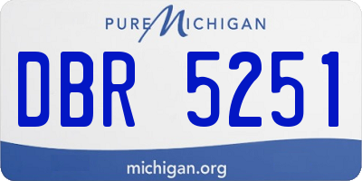 MI license plate DBR5251