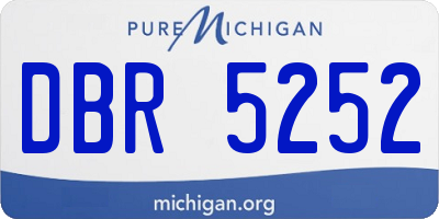 MI license plate DBR5252