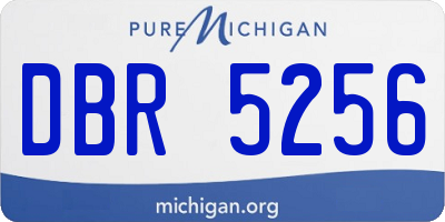 MI license plate DBR5256