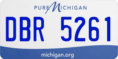 MI license plate DBR5261