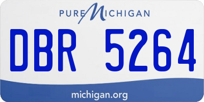 MI license plate DBR5264