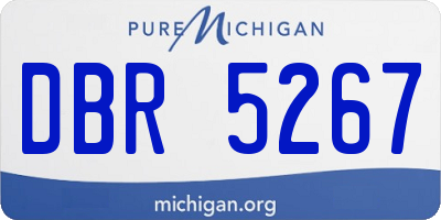 MI license plate DBR5267