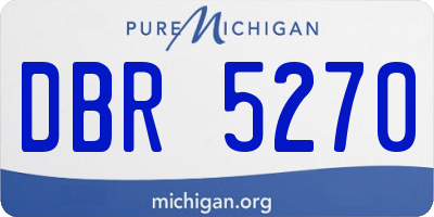 MI license plate DBR5270