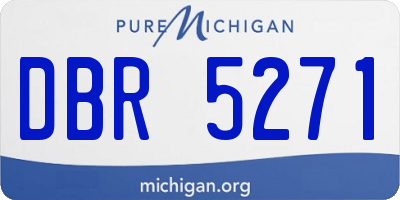 MI license plate DBR5271