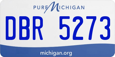 MI license plate DBR5273
