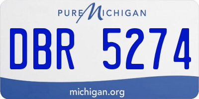 MI license plate DBR5274