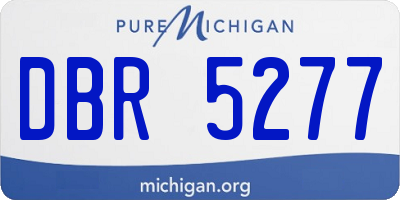 MI license plate DBR5277