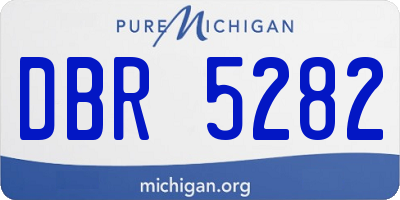 MI license plate DBR5282