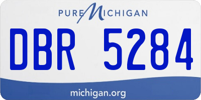 MI license plate DBR5284
