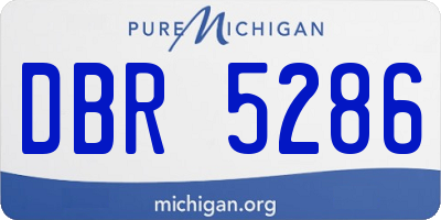 MI license plate DBR5286