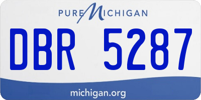 MI license plate DBR5287