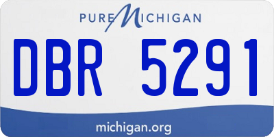 MI license plate DBR5291