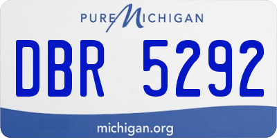 MI license plate DBR5292