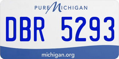 MI license plate DBR5293