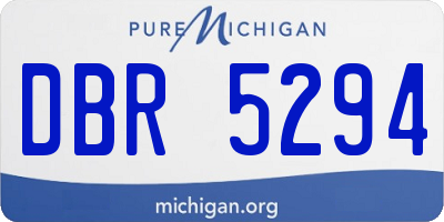 MI license plate DBR5294