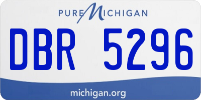 MI license plate DBR5296