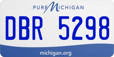 MI license plate DBR5298