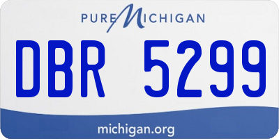 MI license plate DBR5299