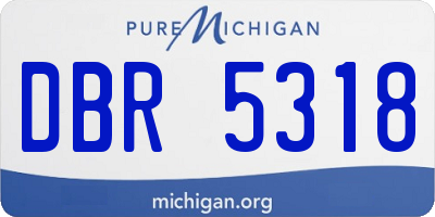 MI license plate DBR5318