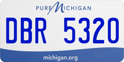 MI license plate DBR5320