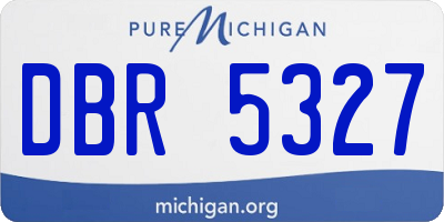 MI license plate DBR5327