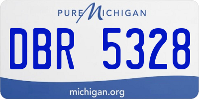 MI license plate DBR5328